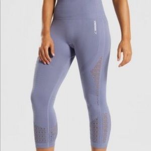 Gymshark Energy Seamless Steel Blue crop legging